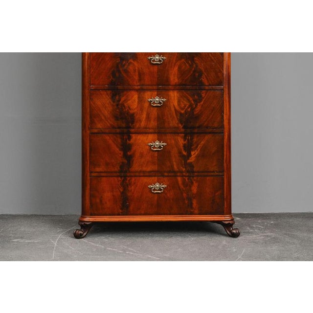 Biedermeier Chest of Drawers with Secretary Compartment in Mahogany, Early 19th Century For Sale - Image 18 of 18