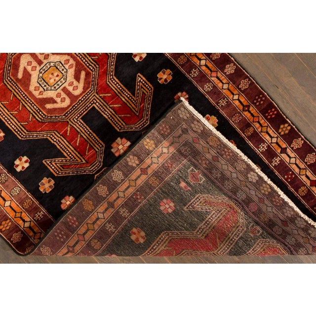 Traditional Mid-20th Century Vintage Persian Heriz Rug, 4'4" X 10'4" For Sale - Image 3 of 6