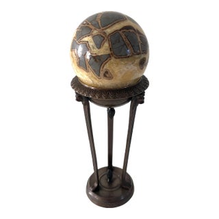 Septarian Nodule Orb on Stand - Mineral Specimen, 4" For Sale