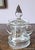Vintage Krosno Poland Etched Crystal Larger Sized Lidded Sugar Bowl & Creamer, c1970s. Excellent condition. Measures 5.5...