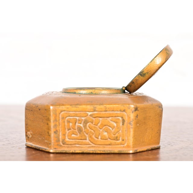 Bronze Tiffany Studios New York Zodiac Bronze Inkwell For Sale - Image 8 of 11