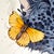 Early 21st Century Amur Rarities by Nana Williams | Watercolor of a leopard's head with butterflies For Sale - Image 5 of 5