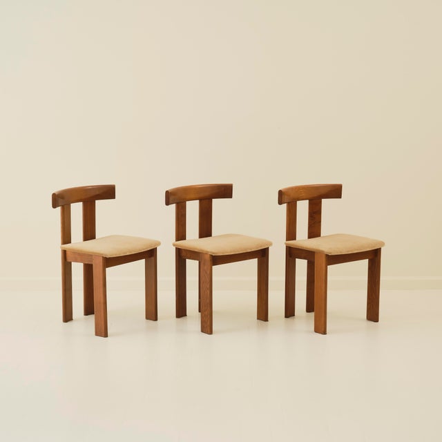 Luigi Vaghi Dining Chairs in Walnut, Set of 6, Italy 1960s For Sale - Image 4 of 12