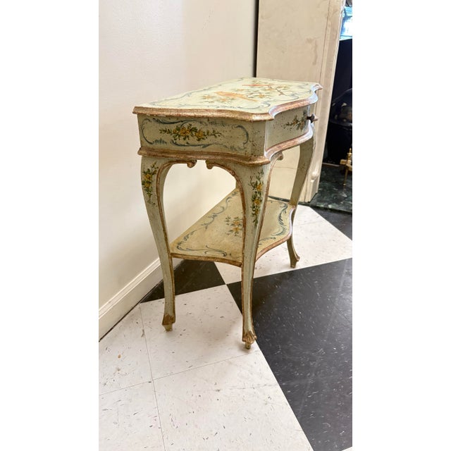 Early 20th Century Venetian Hand-Painted Side Table - Louis XV Style For Sale In Greensboro - Image 6 of 11