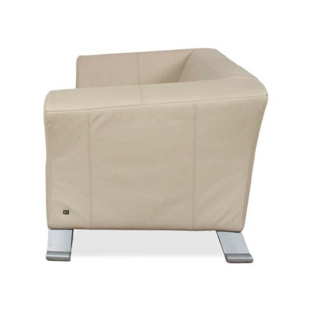 322 Leather Two-Seater Beige Cream Sofa from Rolf Benz For Sale - Image 14 of 15