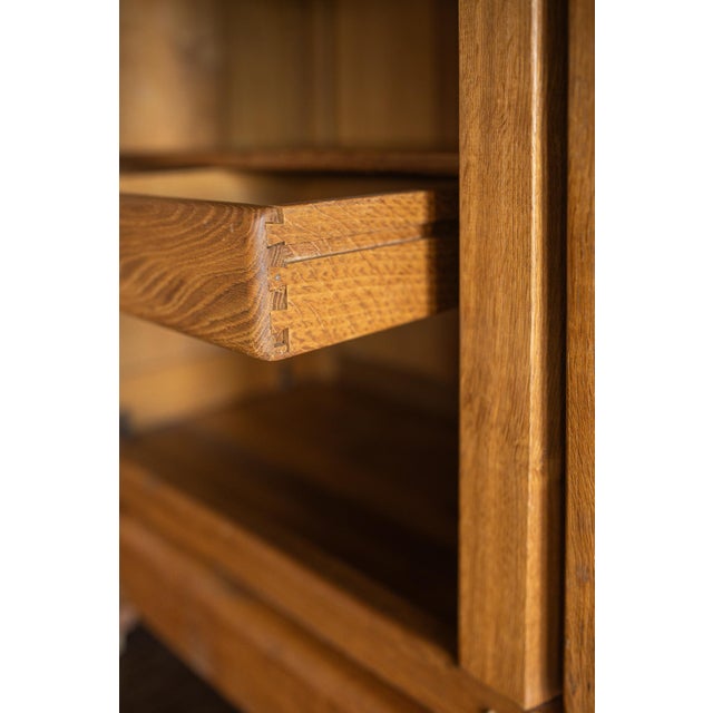 Mid 1900s Large Rustic French - Light Oak Sideboard For Sale - Image 12 of 15
