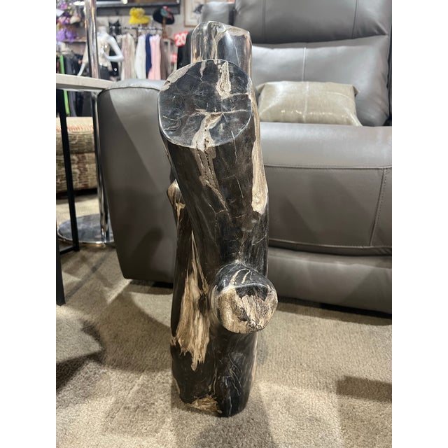 Black Petrified Tree Branch Sculpture For Sale - Image 4 of 4