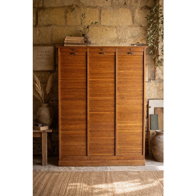 Brown Vintage Filing Cabinet, 1950s For Sale - Image 8 of 8
