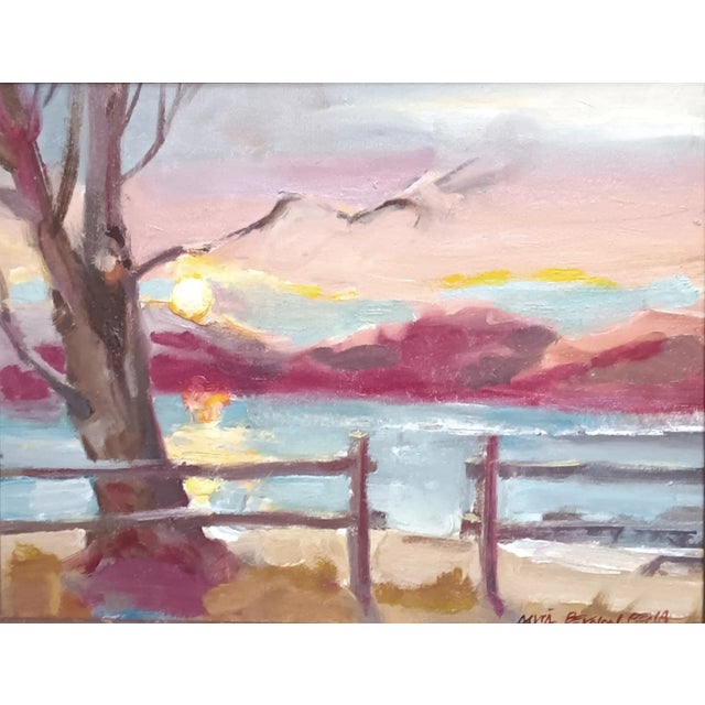 This original, signed David Beynon Pena oil painting is of a place we used to call the unicorn paddock on Leadbetter...
