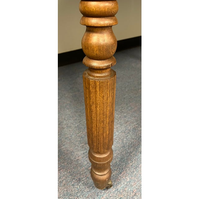 Antique Late 19th Century Chestnut Drop Leaf Extension Dining Table For Sale - Image 9 of 10