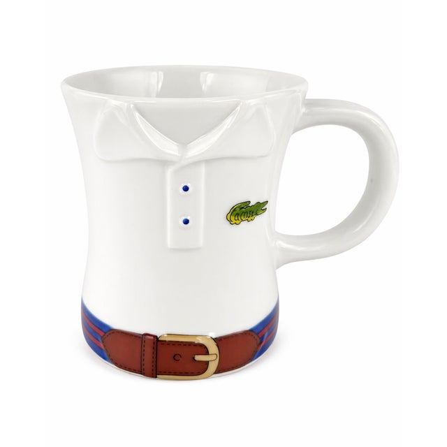 Ceramic Vintage Lacoste Polo Shirt Ceramic Mug W/ Belt Detail Preppy For Sale - Image 7 of 7