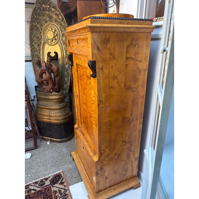 Mid 19th Century Biedermeier Style Tall Cabinet For Sale In Boston - Image 6 of 15