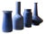 Mid-Century Blue Studio Pottery Vases from Ceramano & Zaalberg, Europe, 1960, Set of 4 For Sale