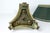 Vintage Brass Bouillotte Library Lamp With Green Pleated Shade For Sale - Image 11 of 13