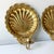 Mid 20th Century Brass Clamshell Candlestick Sconces For Sale - Image 4 of 7