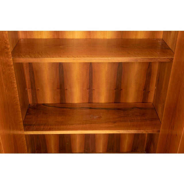 Tall Italian Sideboards in Walnut Veneer, 1980, Set of 2 For Sale - Image 13 of 16