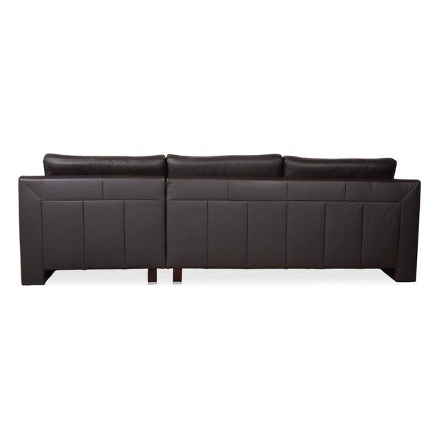 Flex Plus Leather Corner Brown Sofa by Ewald Schillig For Sale - Image 13 of 16