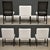 Vintage Ebonized White Dining Chairs - Set of 6 For Sale - Image 4 of 9