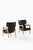 Black Easy Chairs in Leather and Birch, 1950s, Set of 2 For Sale - Image 8 of 12