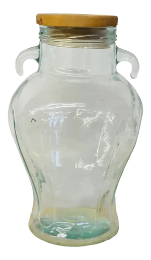 Vintage 1950s Greek Glass Olive Jar