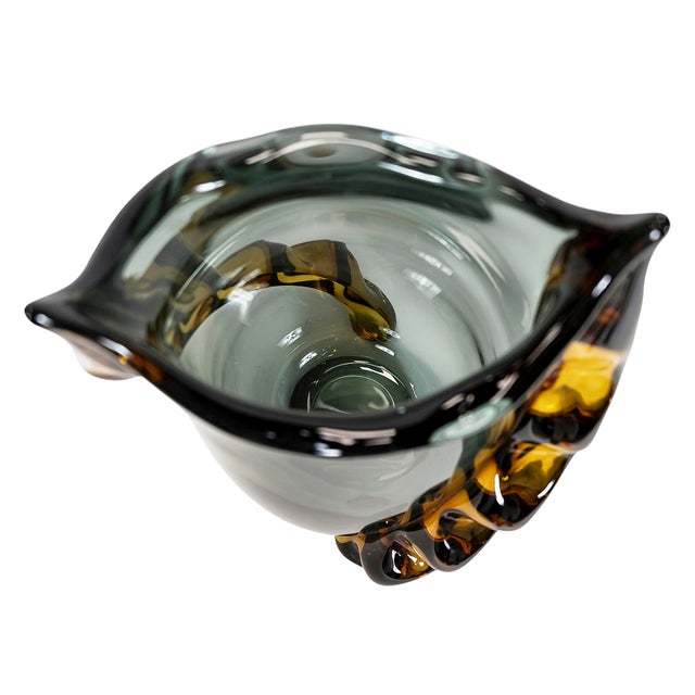 Vintage Italian Murano Glass Vase by Diego Bardella For Sale - Image 4 of 10