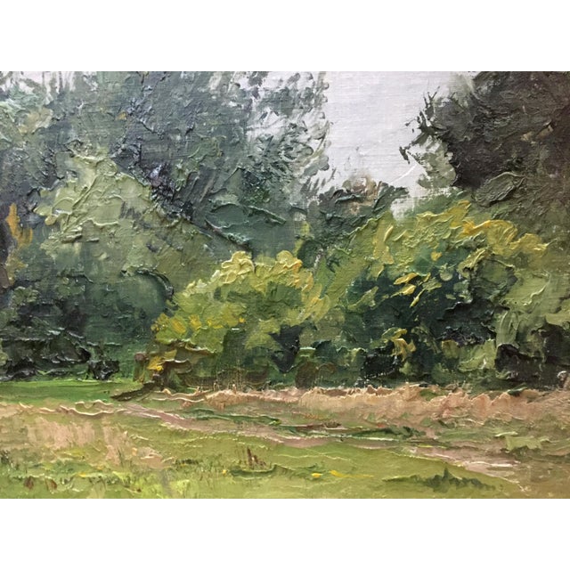 1950s Oil Painting Near the Forest Yakovlev B. N. For Sale - Image 4 of 12