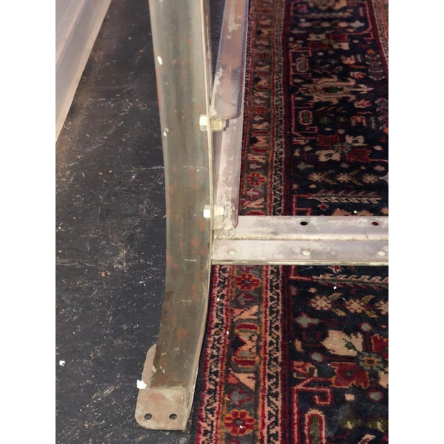 Vintage industrial steel worktable Heavy, Steel/metal, sturdy, smooth top, level Some rust and old paint Great bar table,...