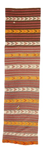 Striped Vintage Turkish Kilim Runner Rugs