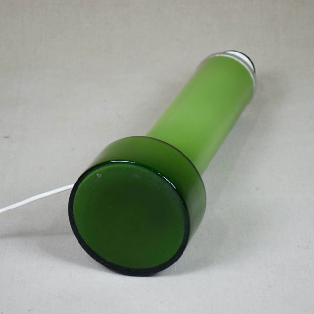 Large Swedish Glass Table Lamp with Original Shade, 1960s For Sale - Image 6 of 7