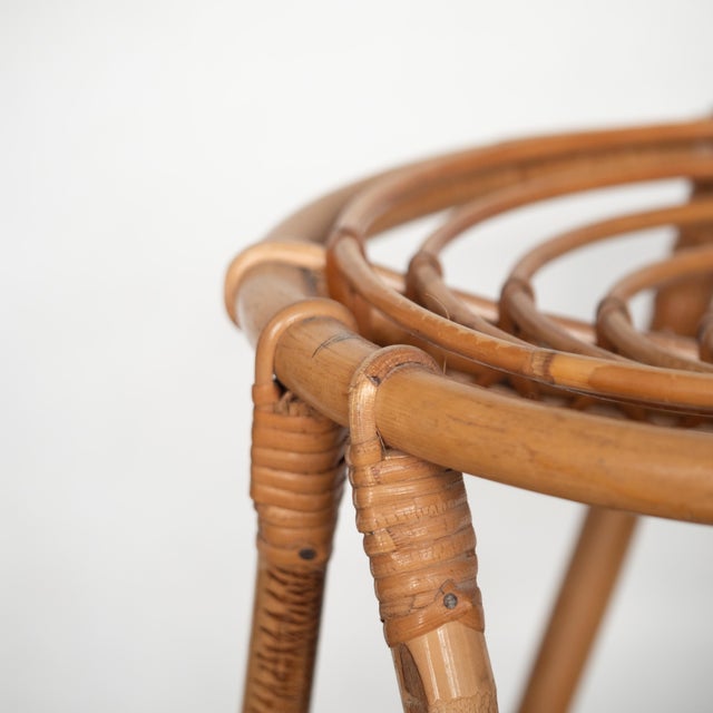 1950s Italian Bamboo Stool, 1950s For Sale - Image 5 of 13