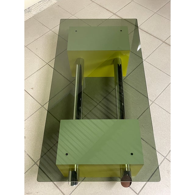 Coffee Table in Colored Formica and Glass, 1970s For Sale - Image 18 of 18