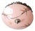 Vintage Ceiling Lamp with Patinated Metal Mounting and Pink Marbled Glass Shade by Honsel, 1990s For Sale