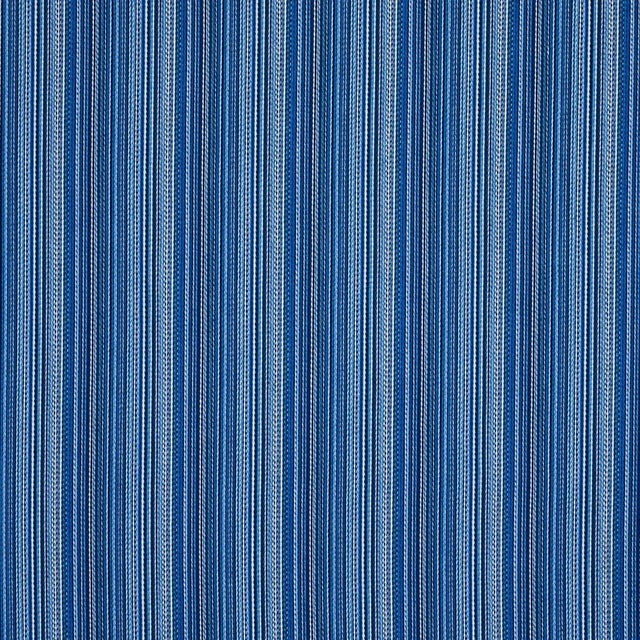 Schumacher Fino Stripe Indoor/Outdoor Fabric in Cobalt For Sale