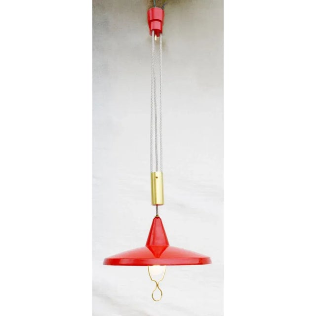 Lacquered Ceiling Lamp, Italy, 1950s For Sale - Image 3 of 5