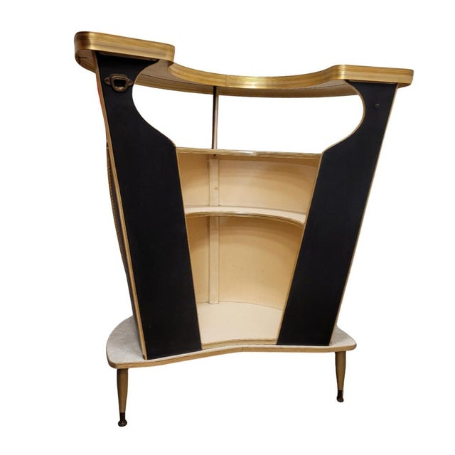 “Tambor” bar cabinet, after Umberto Mascagni, 60’s – Italy Incredible and refined bar cabinet of Italian design, 50s /...