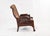 Brown 19th Century Gentleman's Library Chair Restored in Axis Deer Hide and Chesterfield Leather For Sale - Image 8 of 17