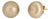 Vintage Portuguese 19k Yellow Gold Stud Earrings Buttons Satin Finish, Pair For Sale