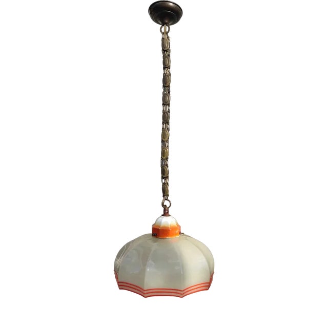 Art Deco Brass Lamp, 1920s For Sale