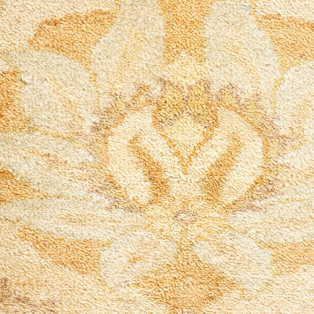 Traditional Mogul Collection Hand-Knotted Area Rug - Ivory 6' 2" x 8' 9" For Sale - Image 3 of 4