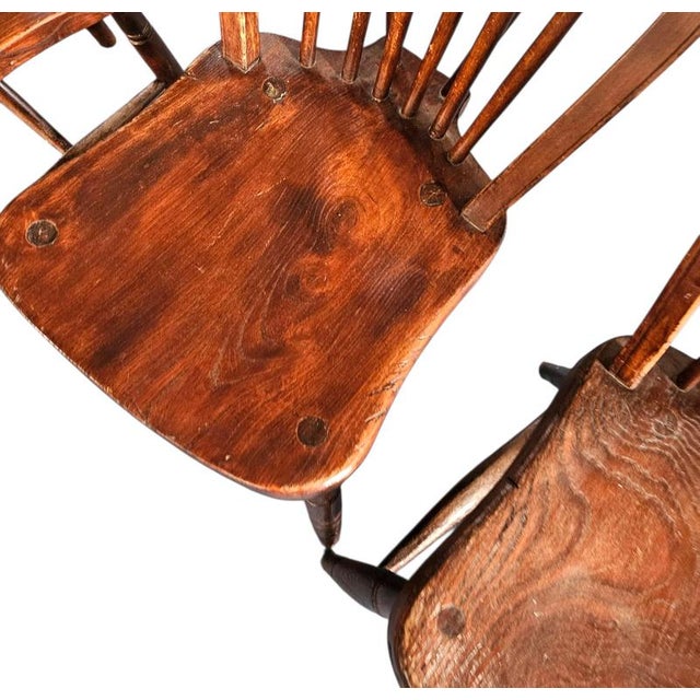 Windsor Stick Back Chairs, 19th Century, Set of 6 For Sale - Image 3 of 10