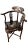 Chinese Vintage Chinese Dark Rosewood Mother of Pearl Inlay Corner Chair For Sale - Image 3 of 10