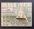 Large-scale mixed-media style painting by Ferrante depicting an abstract harbor scene with sailboats, masts, dockside...
