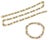 Late 20th Century Fancy Bar Link 14k Two Tone Gold Convertible Necklace Bracelet Set For Sale - Image 5 of 10