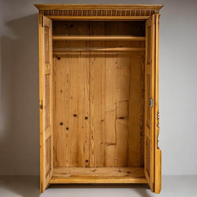Antique German Softwood Wardrobe, 1890s For Sale - Image 3 of 7