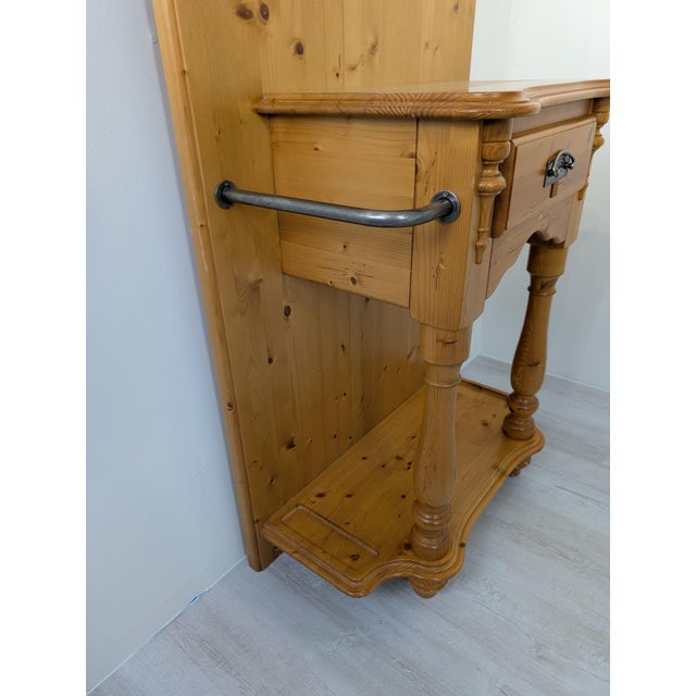 Art Nouveau Pine Dressing Table with Mirror For Sale - Image 5 of 18