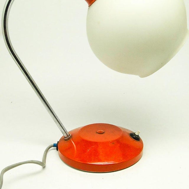 Red Mid-Century Modern Style Desk Lamp from Lidokov, Czechoslovakia, 1970s For Sale - Image 8 of 9