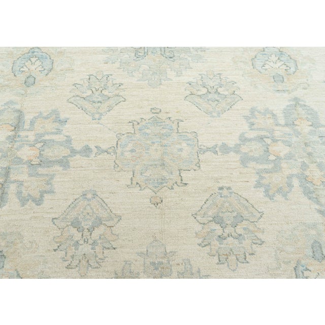 Oushak Square Rug 9'4" x 9' For Sale - Image 4 of 4