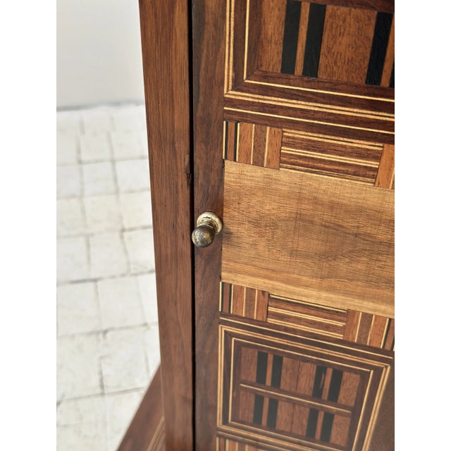 Vintage Exceptional Parquetry Pedestal Table With Hidden Compartment, Circa Mid 20th Century For Sale - Image 18 of 18