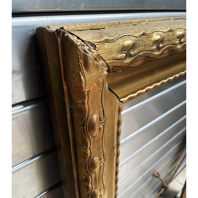 Wood Antique Gilt Frame, 19th Century For Sale - Image 7 of 10