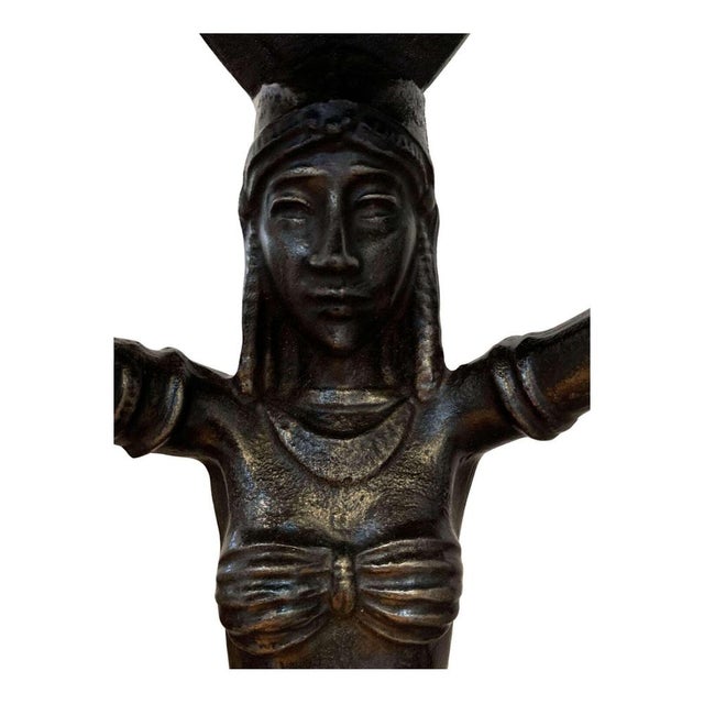 1920s Vintage Cast Iron Tables of Female Figures, 1920s For Sale - Image 5 of 14